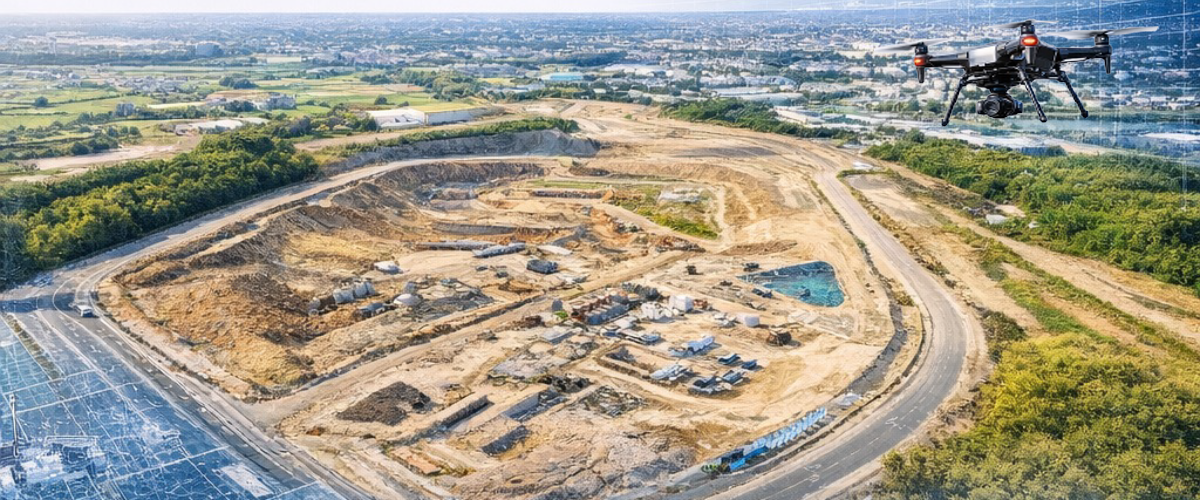ドローンによる空撮・測量のイメージ
