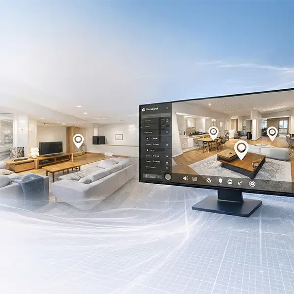 Matterportによる3D空間体験のイメージ